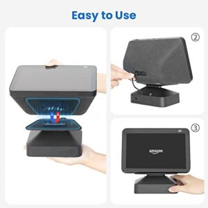 GGMM ES8 Battery Base for Show 8(1st & 2nd Gen), Battery Dock to Make Smart Speaker Portable, Adjustable Battery Stand, Magnetic Attachment, Black(Not Include The Speaker)