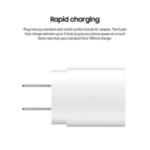 SAMSUNG 25W USB-C Super Fast Charging Wall Charger - White (US Version with Warranty)