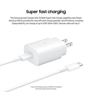 SAMSUNG 25W USB-C Super Fast Charging Wall Charger - White (US Version with Warranty)