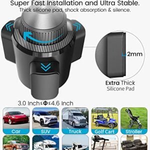 APPS2Car Phone Mount for Car Cup [Upgraded Version], Multi-Pivots Transmission Shaft Long Arm Cup Holder Phone Mount Solid Phone Holder Car Truck Compatible with All Phones iPhone Thick Case Friendly