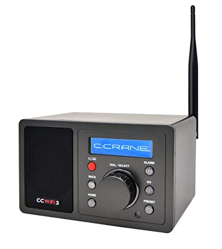 C. Crane CC WiFi 3 Internet Radio with Skytune, Bluetooth Receiver, Clock and Alarm with Remote Control, Access to Thousands of Radio Stations Worldwide