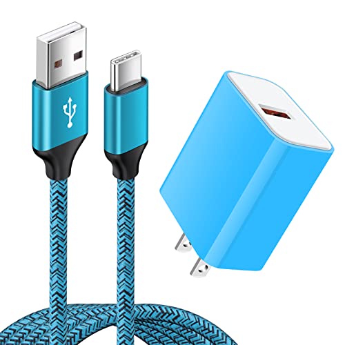 Samsung Phone Android Charger Fast Charging for Samsung Galaxy A13 5G/A03s/A04s/S23/S22 Ultra/S21 FE/S20/S10/S9/A11/A12/A32/A53/A23 5G,USB Type C Charger Power Block Wall Adapter with USB C Cable 6FT