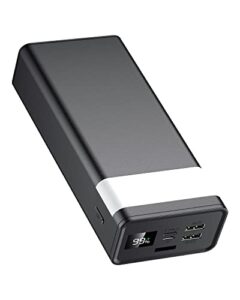 cabalay 50000mah large capacity power bank,22.5w 20w usb-c portable charger, qc pd fast charging battery pack, flashlight and led display, for iphone14 13/12/12 pro max /11 /ipad samsung galaxy22/21