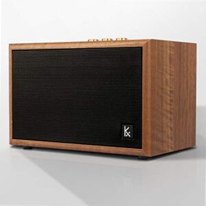 retro wooden bluetooth speaker, konex 40w vintage portable wireless speaker, bluetooth 4.2 heavy bass music player, 20h long playtime, outdoor speaker for home, office, party, gift for friend
