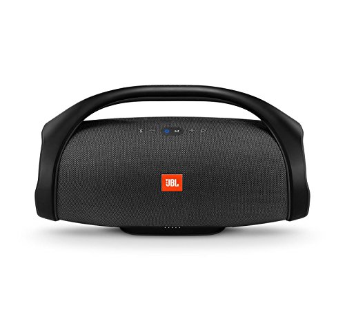 JBL Boombox Portable Bluetooth Waterproof Speaker (Black) (Renewed)