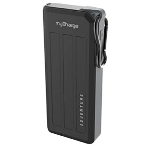 mycharge portable charger waterproof usb c power bank adventure 20100mah internal battery / 18w turbo fast charging rugged outdoor external battery pack backup for apple iphone, ipad, android