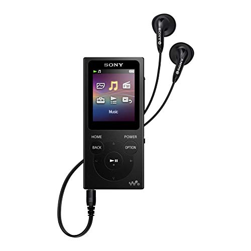 Sony NW-E394 Walkman 8GB Digital Audio Player (Black) with Hardshell Case (2 Items)