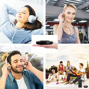 Portable CD Player, Rechargeable CD Player with Headphone, Anti-Skip/Shockproof CD Walkman for Kids, Car and Travel, AUX Output
