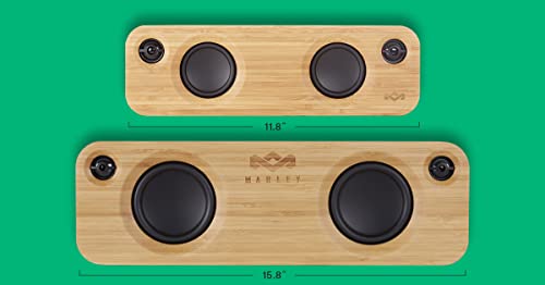 House of Marley Get Together Mini: Portable Speaker with Wireless Bluetooth Connectivity, 10 Hours of Indoor/Outdoor Playtime, and Sustainable Materials, Signature Black