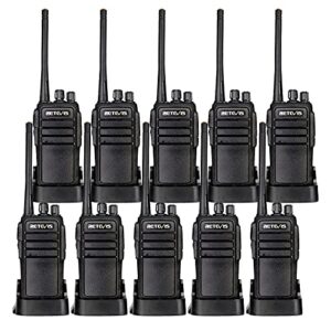case of 10,retevis rt21 updated 3000mah 2 way radio rechargeable, heavy duty two way radio long range, 16ch vox handfree adults walkie talkies for business retail contractor agriculture