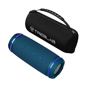 treblab hd77 wireless bluetooth speaker, 25w stereo, 20h battery, ipx6 waterproof cb-77 original carrying case hd77