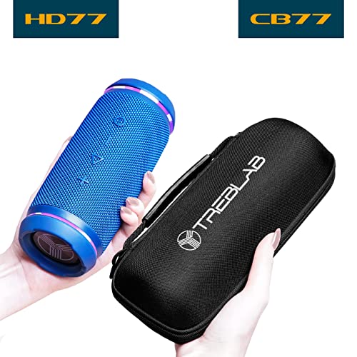 TREBLAB HD77 Wireless Bluetooth Speaker, 25W Stereo, 20H Battery, IPX6 Waterproof CB-77 Original Carrying Case HD77