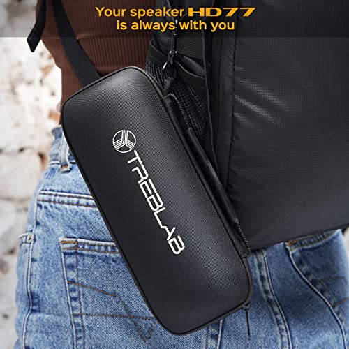 TREBLAB HD77 Wireless Bluetooth Speaker, 25W Stereo, 20H Battery, IPX6 Waterproof CB-77 Original Carrying Case HD77