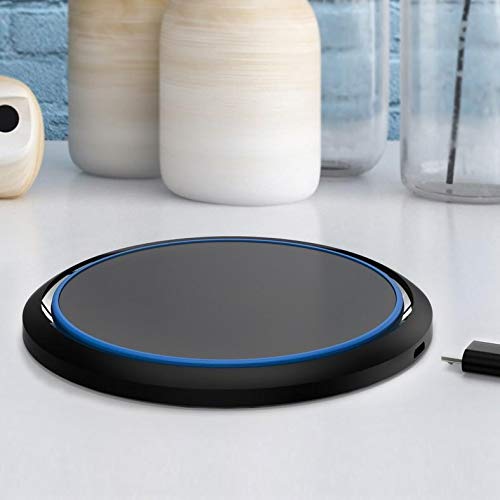 BoxWave Charger Compatible with LG V60 ThinQ 5G (Charger by BoxWave) - SwiftCharge PowerDisc Wireless Charger (15W), Qi Wireless 15W Circular Desktop Charger