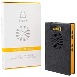 Talking Bible - Electronic Holy Bible Audio Player in English for Seniors, Kids and The Blind, Battery Powered, KJV (King James Version), Black