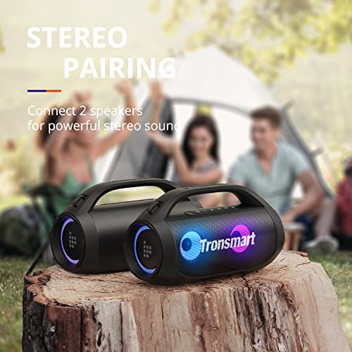 Tronsmart Bang SE Portable Bluetooth Speaker, 40W Wireless Stereo Sound, IPX6 Waterproof Loud Bluetooth Speaker with Subwoofer, Bluetooth 5.3, 24H Playtime, 3 led Light Modes for Outdoor/Home/Party