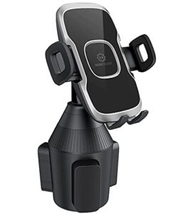 wixgear cup phone holder for car, car cup holder phone mount adjustable automobile cup holder smart phone cradle car mount