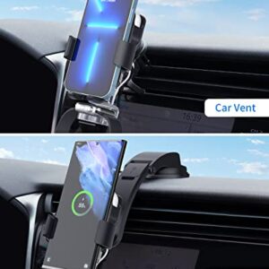 MAKAQI 3 in 1 Wireless Car Charger, Car Charger Mount for iPhone/Airpods/Apple Watch, Air Vent Dashboard Car Phone Holder for iPhone 14/13/12/11/X/8, Apple Watch SE 7/6/5/4/3/2, AirPods 3/2/Pro