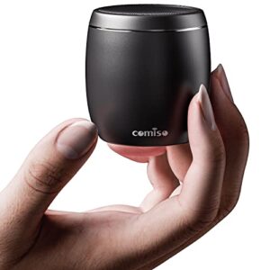 comiso bluetooth speakers with stereo sound, punchy bass mini speaker with built-in-mic, hands-free call, small speaker with brief design. portable speaker for hiking, biking, car, gift, iphone.