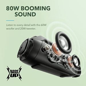 Anker Soundcore Motion Boom Plus Outdoor Speaker with 80W Booming Sound, 20H Playtime, IP67 Waterproof and Dustproof, Type-C, Custom EQ, Bluetooth 5.3, Portable Bluetooth Speaker (Renewed)