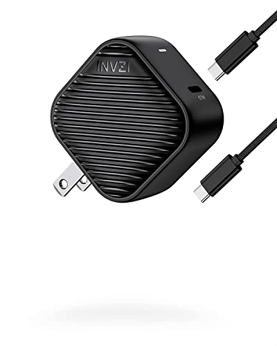 INVZI USB C Charger 67W, GaN III PPS Mini Fast Foldable Power Adapter with USB-C Cable for MacBook Pro/Air M2/M1, Galaxy S22/S21, Dell XPS, HP, iPhone 13/Pro/Mini, iPad Pro, Steam Deck, Laptops