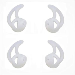 silicone fin ear mold for two way radio earpiece replacement earmold earbud tips for surveillance police earpiece coil tube headset (2 pair fin small)