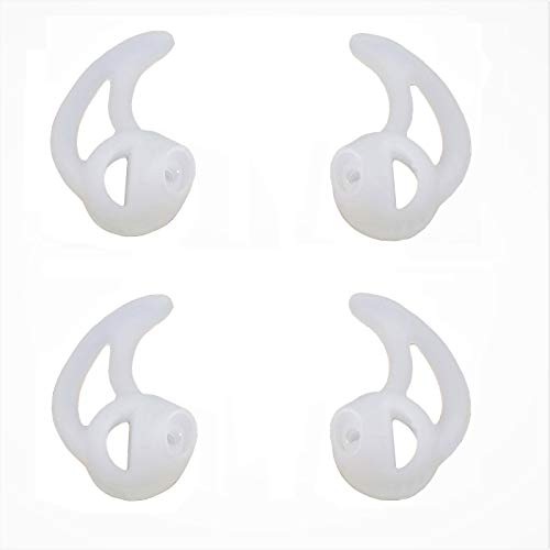 Silicone Fin Ear Mold for Two Way Radio Earpiece Replacement Earmold Earbud Tips for Surveillance Police Earpiece Coil Tube Headset (2 Pair Fin Small)