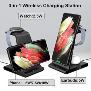 Lopnord for Samsung Wireless Charger, 3 in 1 Wireless Charging Station for Samsung Galaxy S23 Ultra/S23/S22 Ultra/S22/S21/Z Fold 4, Charger for Samsung Galaxy Watch 5 Pro 4 Active 2/Galaxy Buds 2Pro