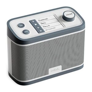 relish – simple portable fm radio and music player for seniors, those with dementia and alzheimer’s or visually impaired – large buttons, simple design, easy to use