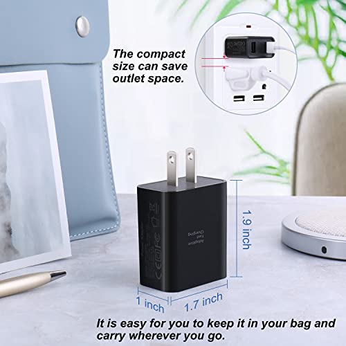 Quick Fast Charge 3.0 USB Wall Charger, Costyle 5 Pack 30W Dual USB Power Adapter (Fast Charge 3.0&5V 2.4A) Adaptive Fast Charging Block Compatible iPhone 11 XS XR, Samsung Galaxy S10 S9,Note 10-Black