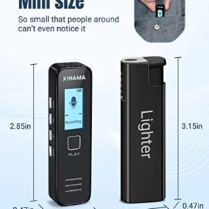 64GB Mini Voice Recorder, Digital Voice Recorder Pocket Tape Recorder with Playback for Lectures, Meetings, XIHAMA 4608 Hours Handheld Audio Recorder with Microphone, USB Charge, Password