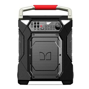 monster rockin’ roller 270x 200w portable indoor/outdoor speaker – black/gray
