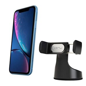 kenu airbase pro car phone mount for dashboard and windshield – desk phone stand – 360 degree rotation – grips expand to 3.6 inches – elegant design – fits latest iphones, samsung, and android phones