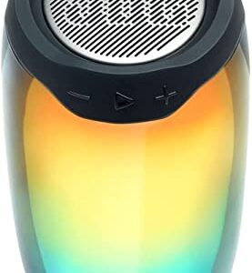 JBL Pulse 4 - Waterproof Portable Wireless Bluetooth Speaker with Light Show, Includes LED Flashlight Key Chain Bonus - Black
