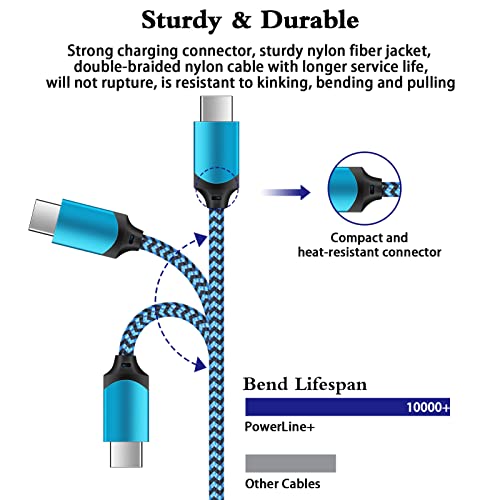 OrSunday [2Packs 6Ft USB Type C Cable Fast Charging Cord Phone Charger for LG Stylo 4 5 6, LG G5 G6 G7 G8 G8X V20 V30 V40 V50 ThinQ, LG Velvet 5G, Wing 5G, LG K51 K52 K61 K62 K71 K92