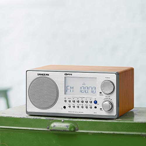 Sangean WR-2 AM / FM-RBDS Wooden Cabinet Digital Tuning Radio (Walnut)