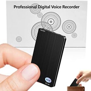 64GB Digital Mini Voice Recorder - PTILOTD Audio Recorder 750 Hours Recording Capacity Audio Recording Device MP3 Records with 60 Hours Battery Time for Work,Lectures, Meetings, Interviews