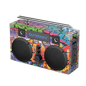 Bumpboxx Bluetooth Boombox Ultra NYC Graffiti | Retro Boombox with Bluetooth Speaker | Rechargeable Bluetooth Speaker