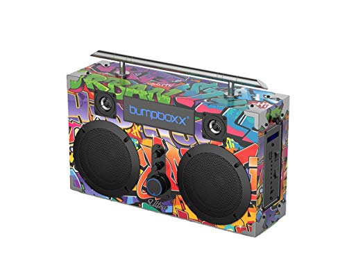 Bumpboxx Bluetooth Boombox Ultra NYC Graffiti | Retro Boombox with Bluetooth Speaker | Rechargeable Bluetooth Speaker