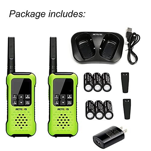 Retevis RT49P Waterproof Walkie Talkies, IP67 Floating 2 Way Radio, NOAA Walkie Talkie, 1200mAh Rechargeable AA Batteries, SOS Flashlight Two Way Radio for Skiing Kayaking 2 Pack