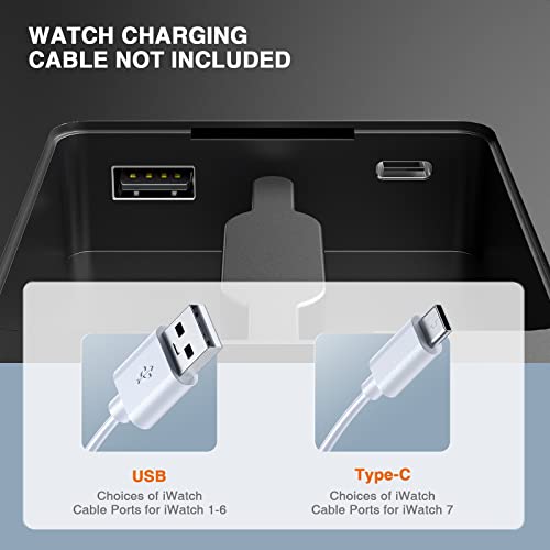 LK Charging Station for Multiple Devices,40W 4 Ports Charging Station Organizer with 3 Cables,7 in 1 Charge Multi Device Apple Charging Stations for iPad iWatch AirPods Tablets and Other Electronics