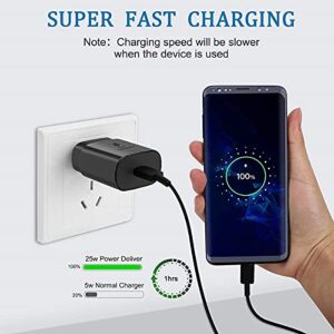 Samsung Fast Charger 25W USB Type C Wall Charger Block with 5FT C Cable Compatible Samsung Galaxy S23Ultra S23 S23+ S22 S22Ultra S22+ S21 S21Ultra S21+ S20 S20Ultra Note20 Note10 Note9 S10 S10Plus S9