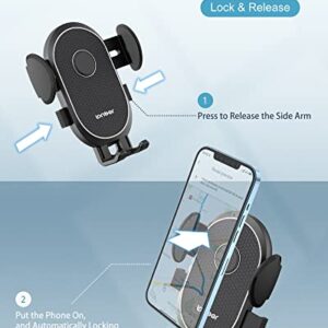 Phone Mount for Car【Big Rear Mirrors Friendly】 2023 New Rear View Mirror Phone Holder, Lighter 360 Rotatable and Retractable Car Phone Holder for Apple Samsung 4-7 Inch Mobiles & All Vehicles