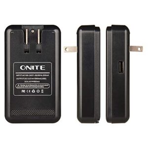 Onite Universal Battery Charger with USB Output Port for 3.8V High-Voltage Battery of Samsung Galaxy S2 S3 S4 J5, Note 2 3, Edge, Mega, LG Optimus G G2 G3