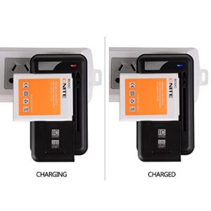 Onite Universal Battery Charger with USB Output Port for 3.8V High-Voltage Battery of Samsung Galaxy S2 S3 S4 J5, Note 2 3, Edge, Mega, LG Optimus G G2 G3