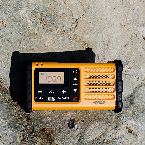Sangean MMR-88 AM/FM/Weather+Alert Emergency Radio. Solar/Hand Crank/USB/Flashlight, Siren, Smartphone Charger yellow