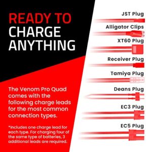 Venom Pro Quad LiPo Battery Fast Charger | 4 Ports at 100W Each | AC DC 7A Fast NiMH LiHV LiPo Balance Charger Discharger