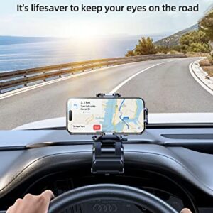 VICSEED Phone Mount for Car [Lifesaver to Keep Eyes on Road] Car Phone Mount in Front of Steering Wheel, Never Get Distracted Car Phone Holder Mount, Grip on Dashboard Car Mount for iPhone & Android