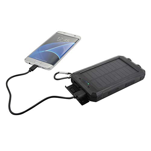 BoxWave Power Bank Compatible with Samsung Galaxy A50 (Power Bank by BoxWave) - Solar Rejuva PowerPack (10000mAh), Solar Powered Backup Power Bank 10000mAh for Samsung Galaxy A50 - Jet Black