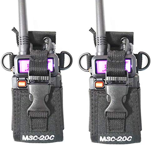 Two Way Radio MSC-20C Holster Case Nylon Pouch Carrying Case for Baofeng UV5RA Plus UV5RB UV5RC Kenwood Wouxun Motorola Midland Yaesu Walkie Takie(2 pcs)